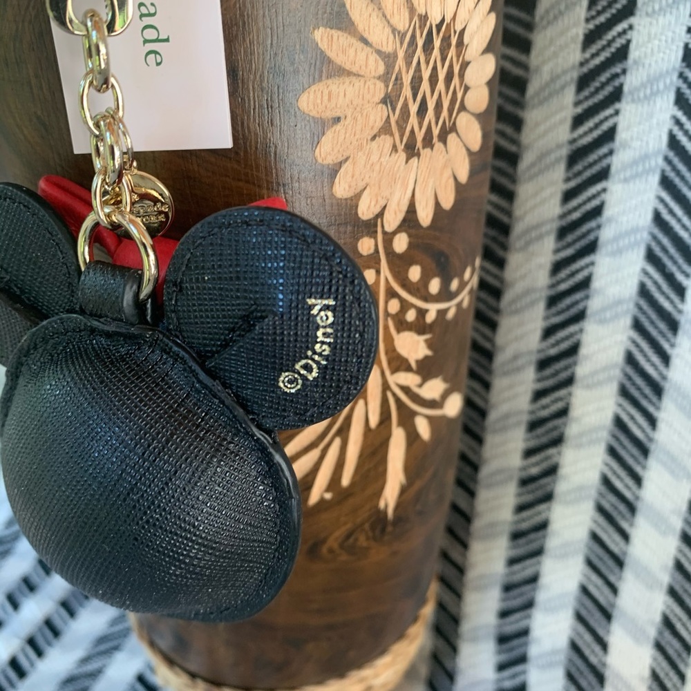 Kate spade key fob Minnie Mouse in black red new - Picture 5 of 5